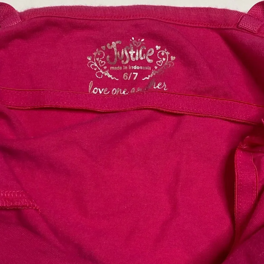 Justice Pink Ruffle Sequin Tank Top | Girls 6/7